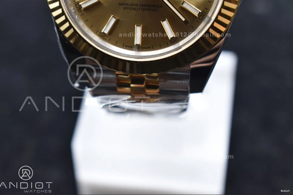 Bracelet DateJust Steel YG Dial on 1:1 YG 904L 126333 41 Stick SS VR3235 Jubilee Edition Clean Best 0307